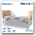 Medco HF501 hölzernes faltbares Krankenhausbett mit Rädern / 5 Funktionskrankenhausbett
